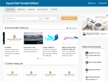 Tablet Screenshot of kayseridekifirmalar.com